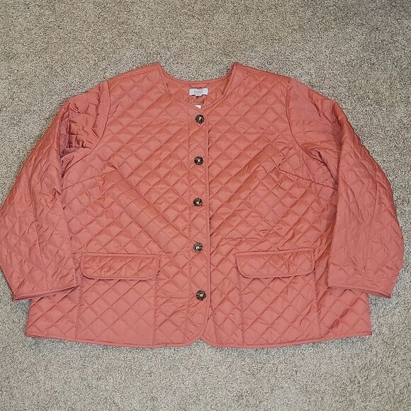 NWT Croft & Barrow The Classic Quilted Jacket Plus Size 3X - Picture 3 of 8